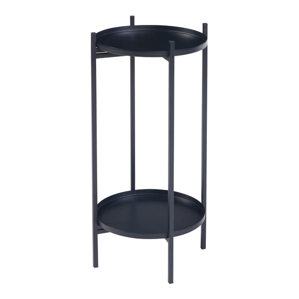 Tuusula plantestativ med hylder metal sort [en.casa].