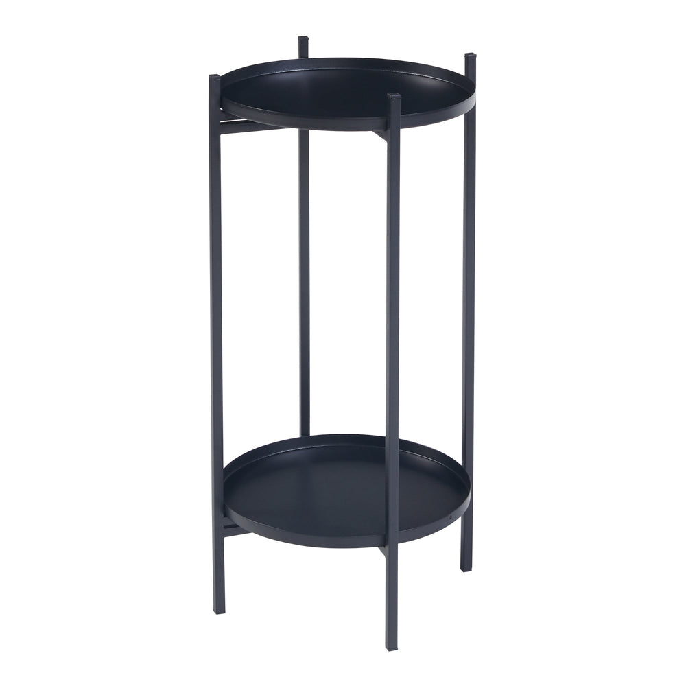 Tuusula plantestativ med hylder metal sort [en.casa].