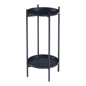 Tuusula plantestativ med hylder metal sort [en.casa].
