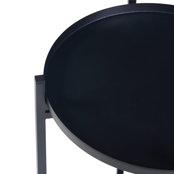 Tuusula plantestativ med hylder metal sort [en.casa].
