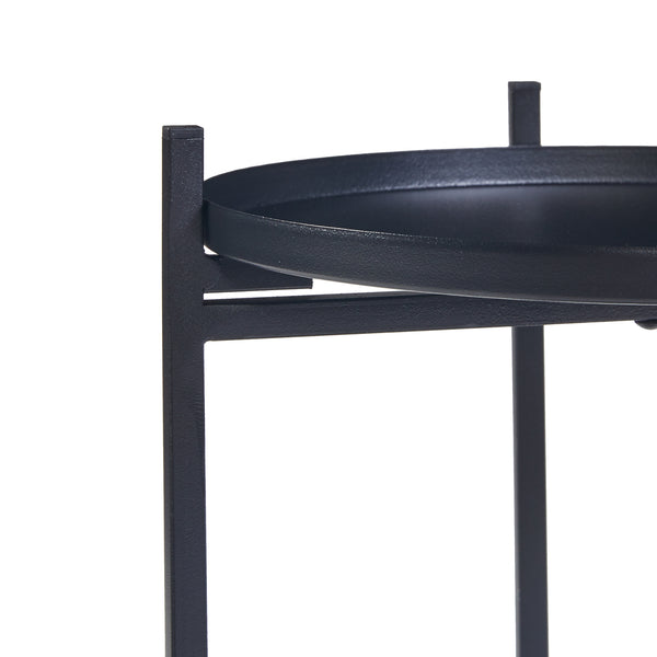 Tuusula plantestativ med hylder metal sort [en.casa].