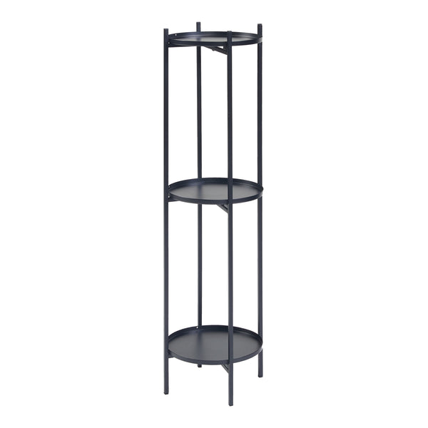 Tuusula plantestativ med hylder metal sort [en.casa].