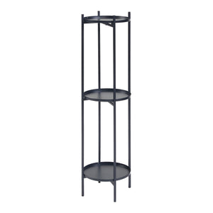 Tuusula plantestativ med hylder metal sort [en.casa].