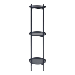 Tuusula plantestativ med hylder metal sort [en.casa].