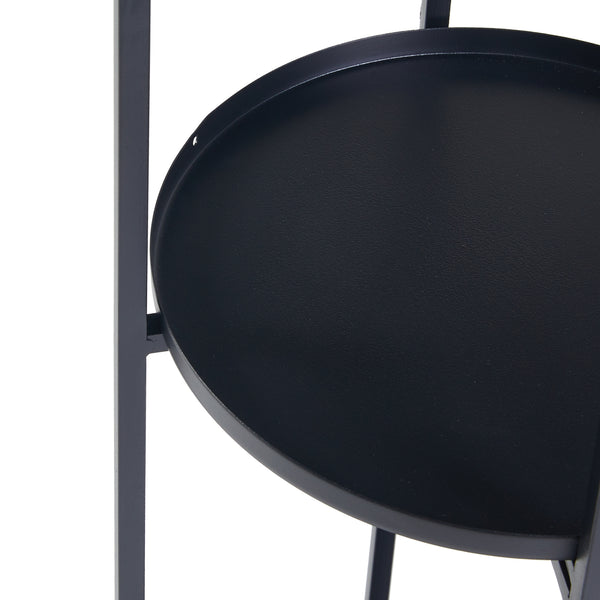 Tuusula plantestativ med hylder metal sort [en.casa].