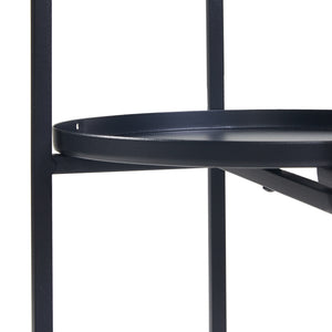 Tuusula plantestativ med hylder metal sort [en.casa].