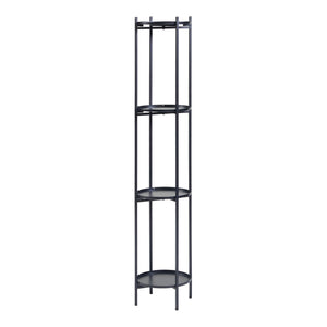 Tuusula plantestativ med hylder metal sort [en.casa].