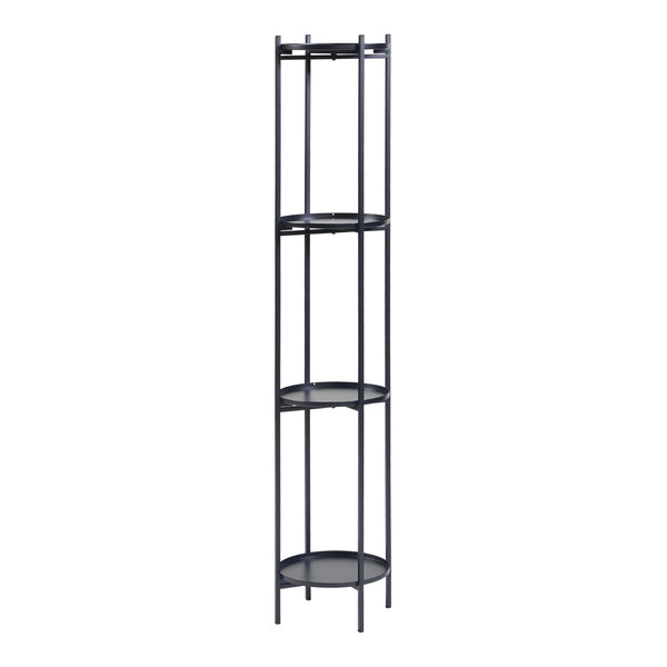 Tuusula plantestativ med hylder metal sort [en.casa].