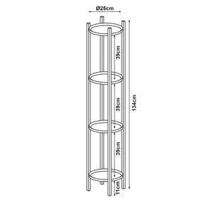 Tuusula plantestativ med hylder metal sort [en.casa].