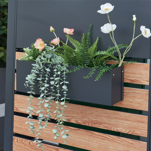 Blomsterkasse Achtkarspelen 50x12x15cm Antracit [en.casa] - premiumXL