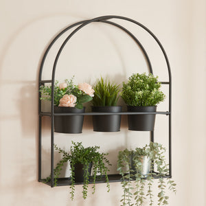 Plantehylde Merikarvia med 3 potter metal [en.casa] - premiumXL