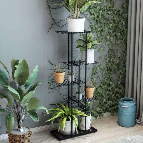 Plantehylde Beek med 4 hylder [en.casa] - premiumXL