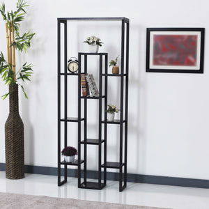 Plantehylde Blaavandshuk 150 x 60 x 19 cm Sort / Marmor-look [en.casa] - premiumXL