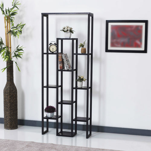 Plantehylde Blaavandshuk 150 x 60 x 19 cm Sort / Marmor-look [en.casa] - premiumXL
