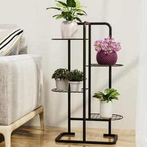 Blomsterstander Pedersöre 83x52x25cm Sort [en.casa] - premiumXL