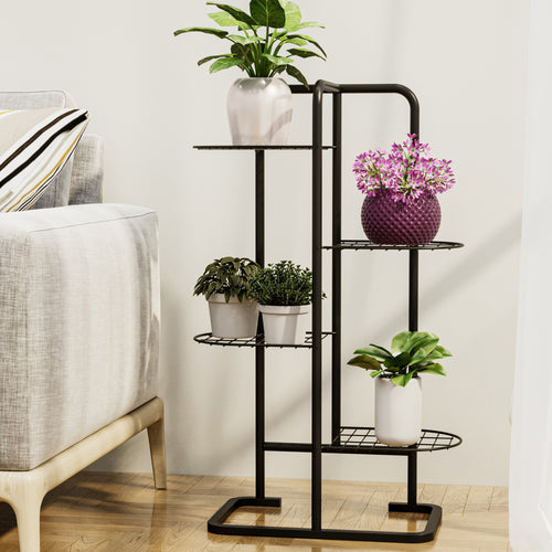Blomsterstander Pedersöre 83x52x25cm Sort [en.casa] - premiumXL
