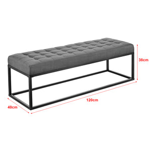 Polstret bænk Salta metal 120x40x38 cm i forskellige farver. farver [pro.tec]