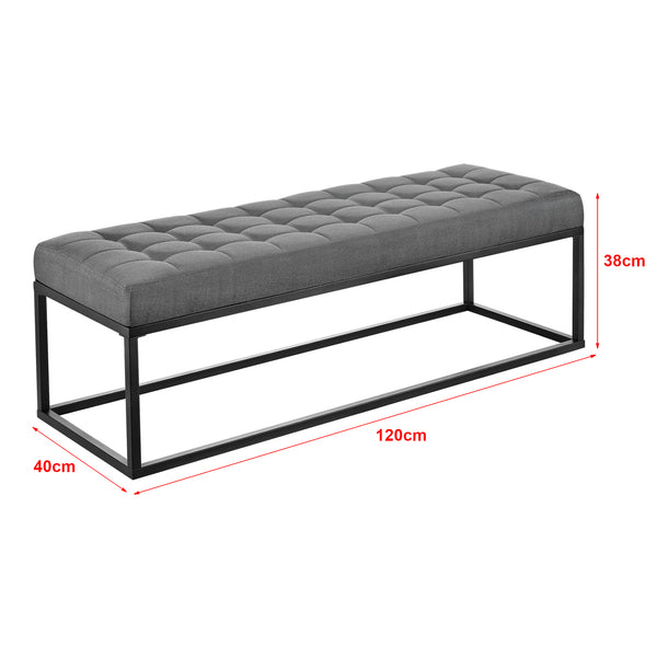 Polstret bænk Salta metal 120x40x38 cm i forskellige farver. farver [pro.tec]