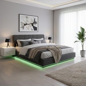 LED-polstret seng Tröstiar [en.casa]
