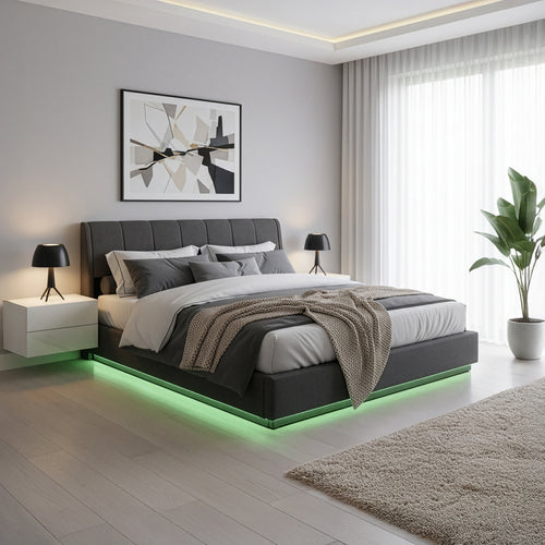 LED-polstret seng Tröstiar [en.casa]