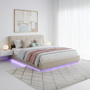 LED-polstret seng Tröstiar [en.casa]