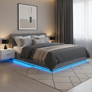 LED-polstret seng Tröstiar [en.casa]