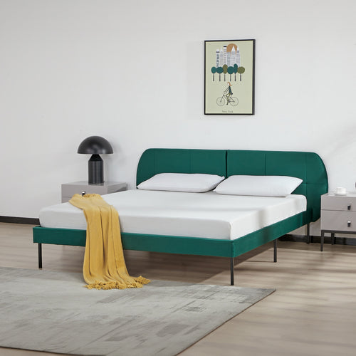 Porvoo polstret seng [en.casa].