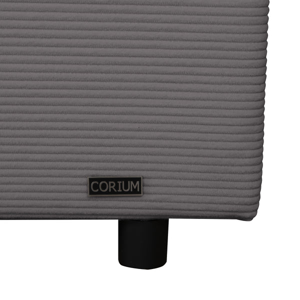 Polstret seng Juva i fløjl med lamelramme Corium