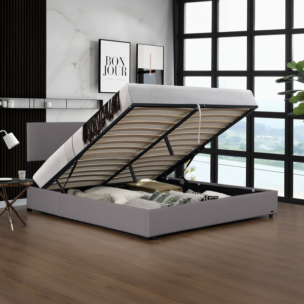 Polstret seng Juva i fløjl med lamelramme Corium