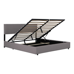 Polstret seng Juva i fløjl med lamelramme Corium