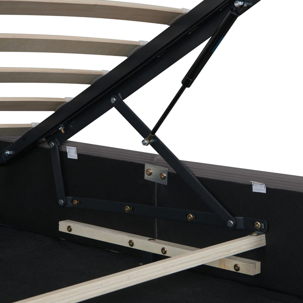 Polstret seng Juva i fløjl med lamelramme Corium