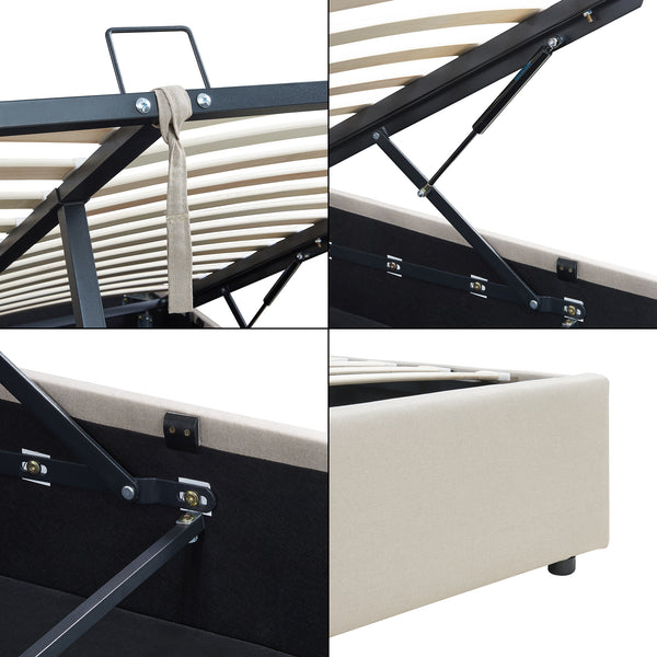 Cama matrimonio Nola somier abatible [en.casa]