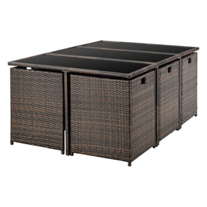 Polyrattan-siddegruppe Laredo XL forskellige farver [en.casa]