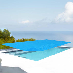 Solcelleoverdækning til pool blå [en.casa].