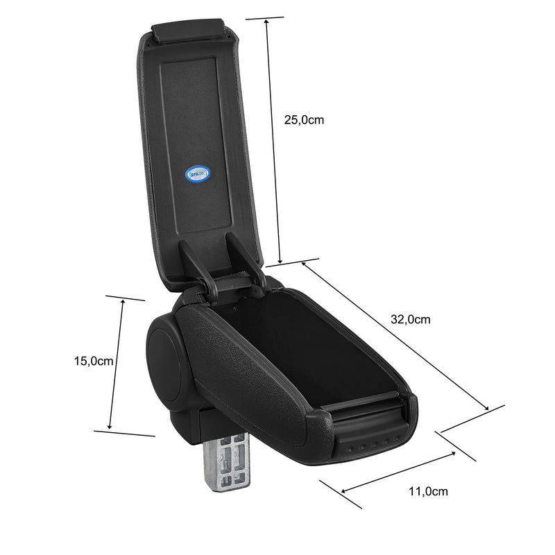 Målskitse [pro.tec]® Armlæn til Renault Clio III (2005-) tre- og femdørs / Grandtour - i forskellige farver og materiale