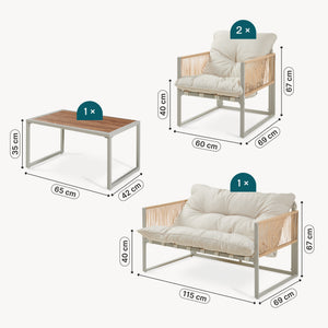 Loungesæt Karg 4 dele [casa.pro]