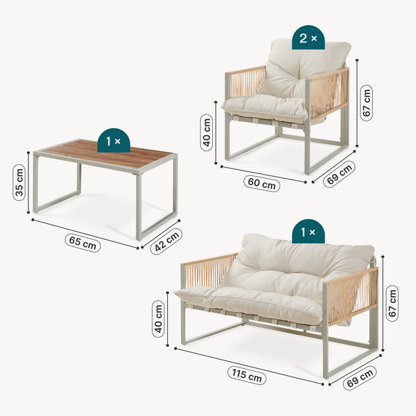 Loungesæt Karg 4 dele [casa.pro]