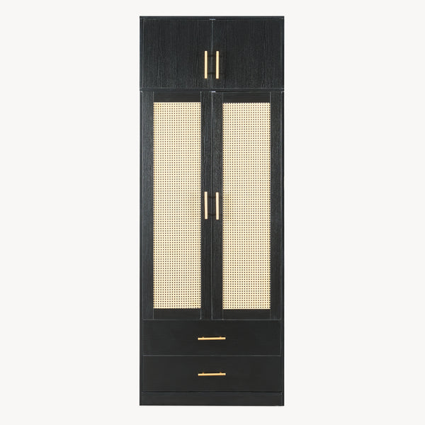 Garderobeskab Larundi 216x80x52 cm med 4 døre [en.casa]