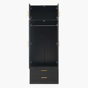 Garderobeskab Larundi 216x80x52 cm med 4 døre [en.casa]
