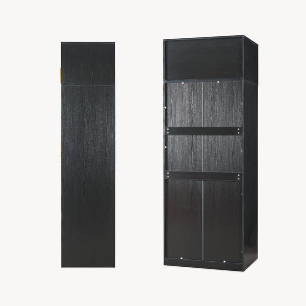 Garderobeskab Larundi 216x80x52 cm med 4 døre [en.casa]