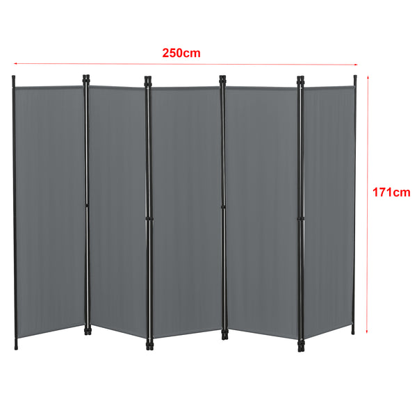 Rumdeler Huesca 5-delt 250x171 cm forskellige farver en.casa
