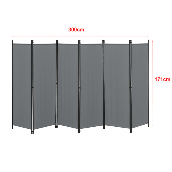 Rumdeler Huesca 6-delt 300x171 cm forskellige farver en.casa