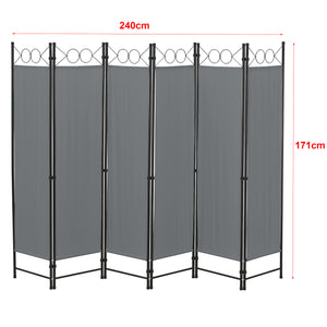 Rumdeler Saragossa 6-styks 240x171 cm forskellige farver farver en.casa