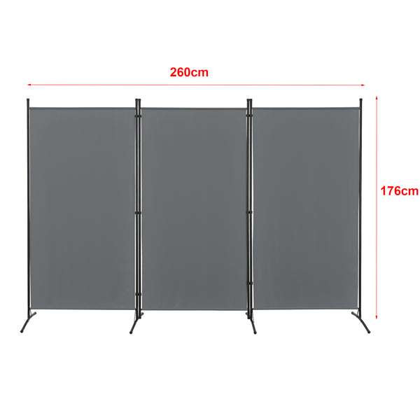 Rumdeler Teruel 3-delt 260x176 cm forskellige farver en.casa