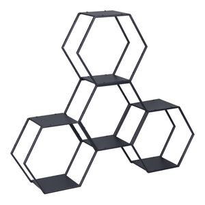 Juego de 2/3/4 estantes Tand metal 32x37x19cm - Negro [en.casa]