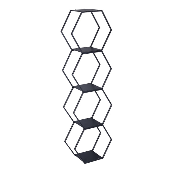 Juego de 2/3/4 estantes Tand metal 32x37x19cm - Negro [en.casa]