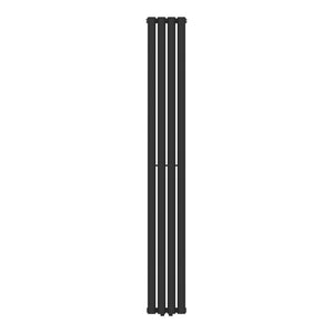 Design rørformet radiator Nore Black 180x24cm Enkeltlag 484W [neu.haus].