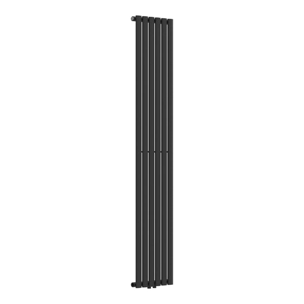 Design rørformet radiator Nore Black 180x36cm Enkeltlag 707W [neu.haus].