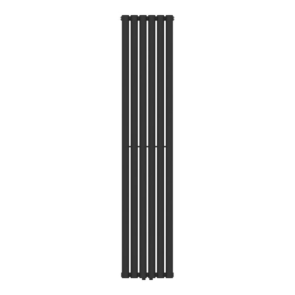 Design rørformet radiator Nore Black 180x36cm Enkeltlag 707W [neu.haus].