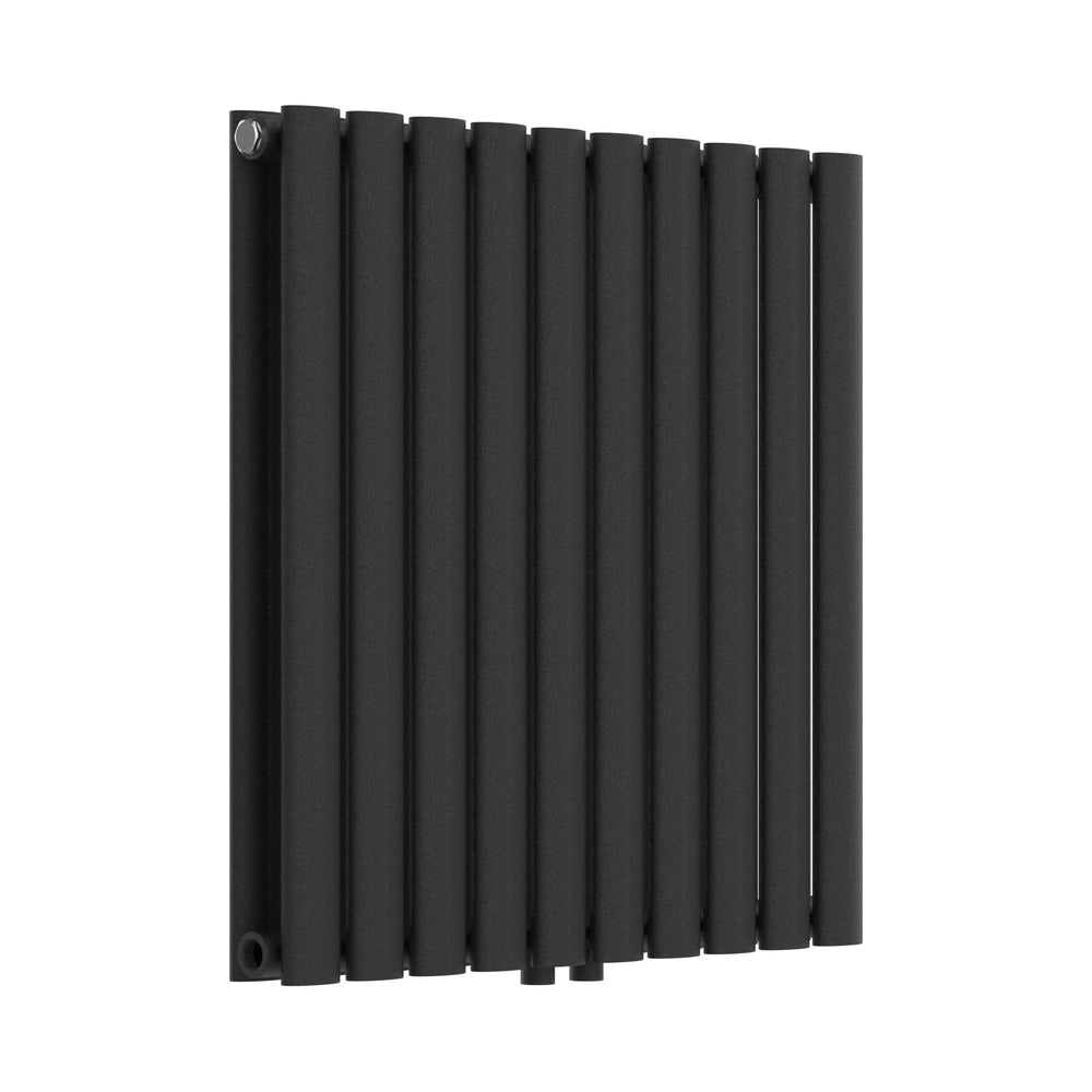 Design rørformet radiator Nore sort 60x60cm dobbeltlag 800W [neu.haus].